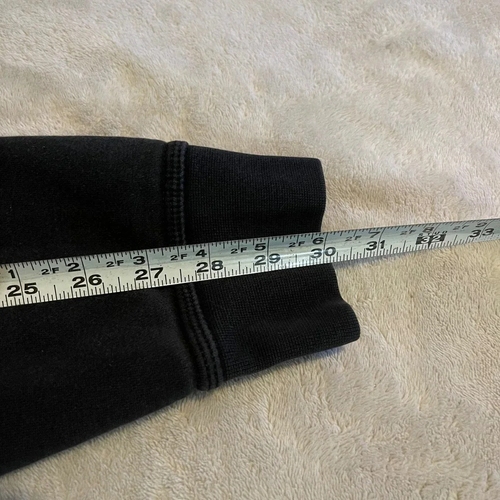 Nike Sweatshirt Men Large Black Crewneck Embroidered Mini Swoosh Fleece Pullover
